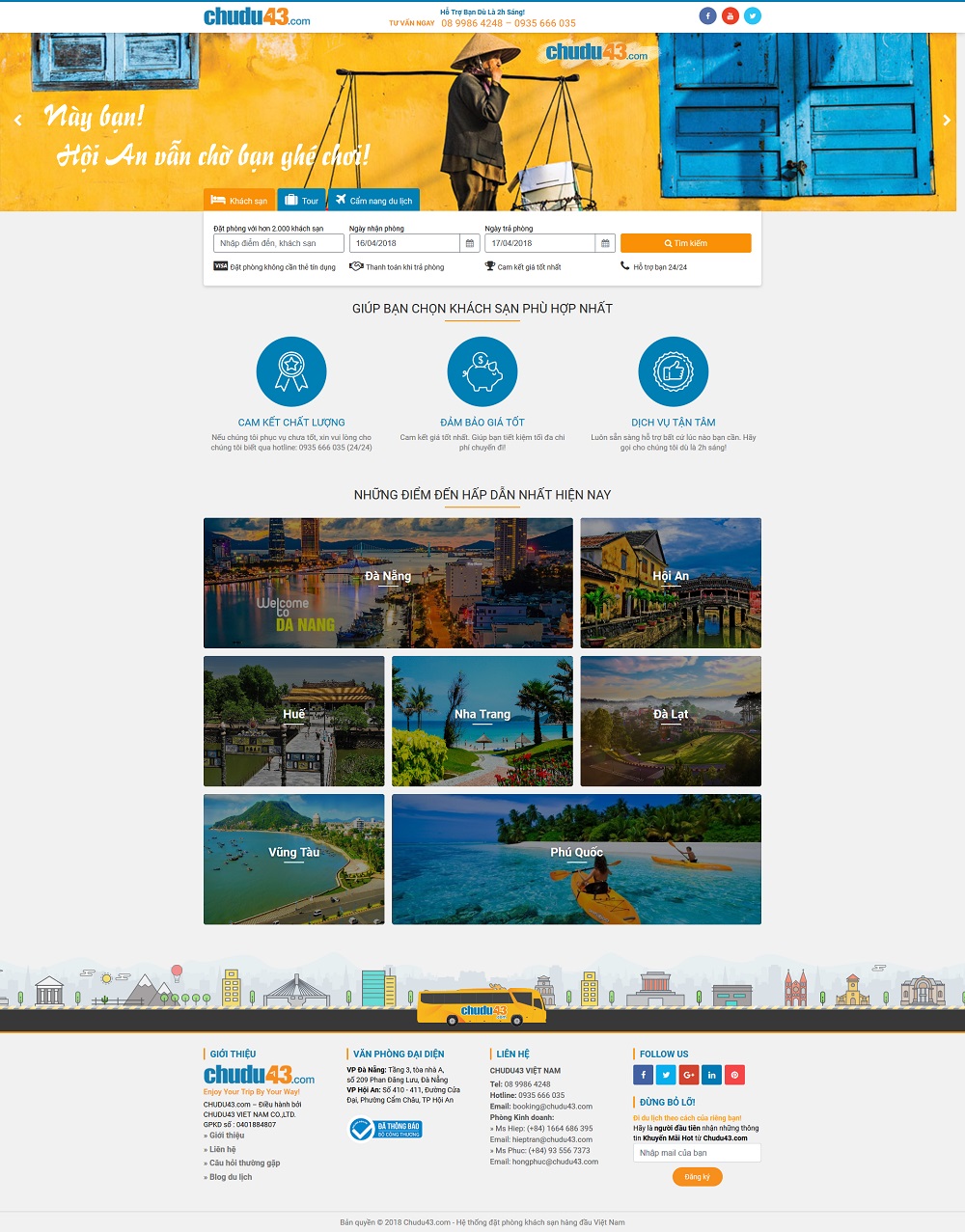 Mẫu website đặt phòng khách sạn