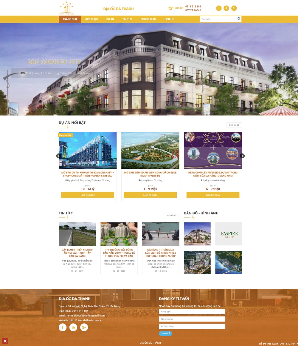Mẫu website công ty bất động sản