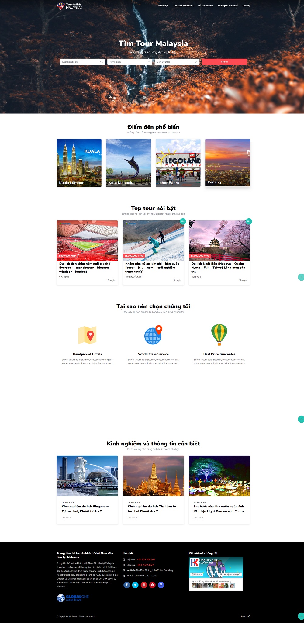 Mẫu website tour du lich nước ngoài